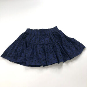 Eberjey Small (Fits 25In) Mini Ruffled Pull On Non Lined Mini Skirt Blue HRJ